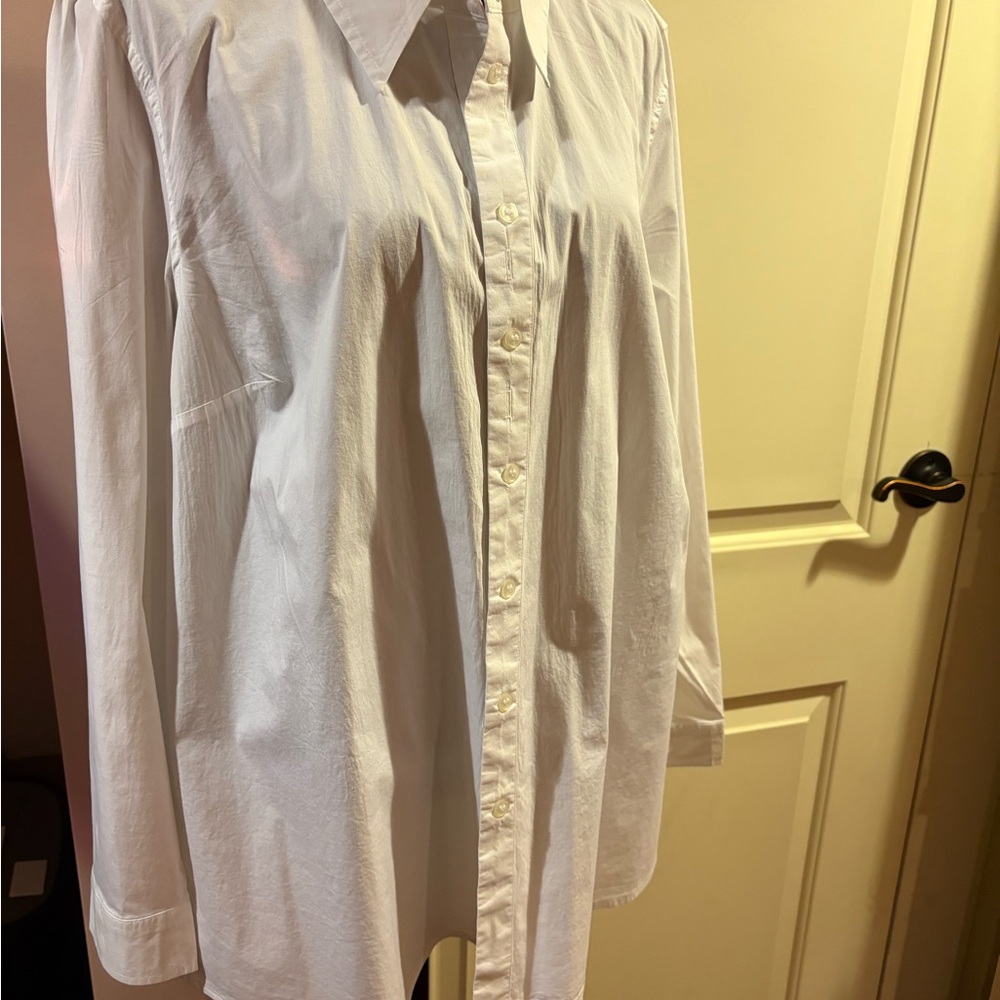 Lane Bryant White Button Down Shirt